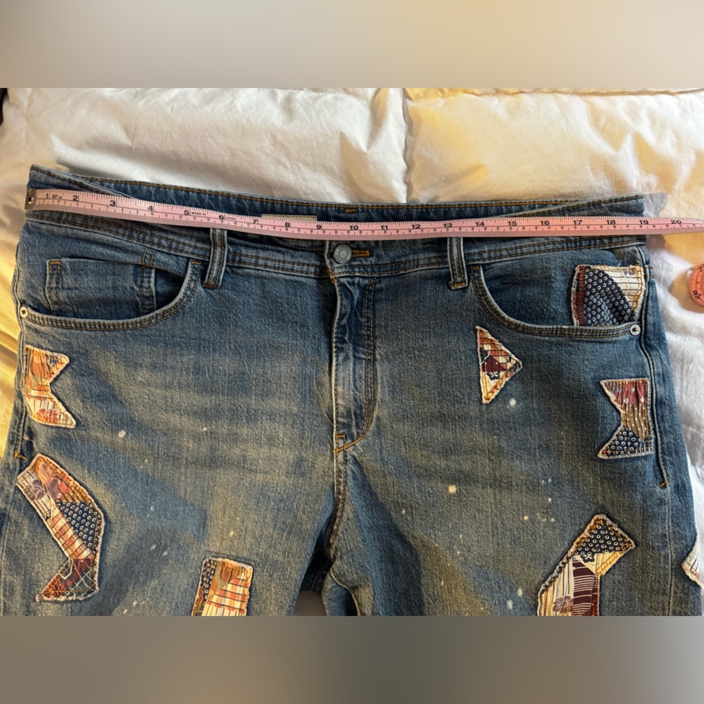 Pilcro Anthropologie Patchwork Patch Slim Boyfrie… - image 4